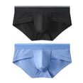 thumbnail image 1 of Calzoncillos de algodón puro para hombre, transpirables, con forma de U, con bolsa grande, cintura baja, sexys, para jóvenes, 1 of 2