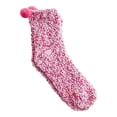 thumbnail image 4 of Qarigey Calcetines de pastel Calcetines de lana de coral Colorido estilo japonés Felpa térmica espesada Color caramelo para mujer niña Fucsia 5piezas, 4 of 6