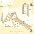 thumbnail image 3 of Costway 3-in-1 Triangular Climbing Toys Foldable & Height-adjustable Triangle Set Natural, 3 of 10