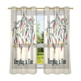 thumbnail image 6 of Yayeee Window Curtains Light Filtering 63"x42" Grommet Panel Pair Home Living Room Decor, Christmas Light, 6 of 7