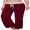 Burgundy, variant on JuneFish Women Wide Leg Pants Casual Stretch Yoga Pant Palazzo Lounge Pants