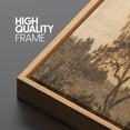 thumbnail image 5 of IDEA4WALL Extra Large Framed Canvas Print Wall Art Misty Riverbank with Solitary Tree Artwork Nature Wilderness Antique Retro Fine Art Watercolor Decorative Relax/Calm for Rooms Decor - 60"x20", 5 of 5