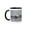 Black/White, variant on 3drose, Brazil, Amazon, Manaus, Rio Negro, Pink River Dolphin Saying Hi., 11oz Magic Transforming Mug