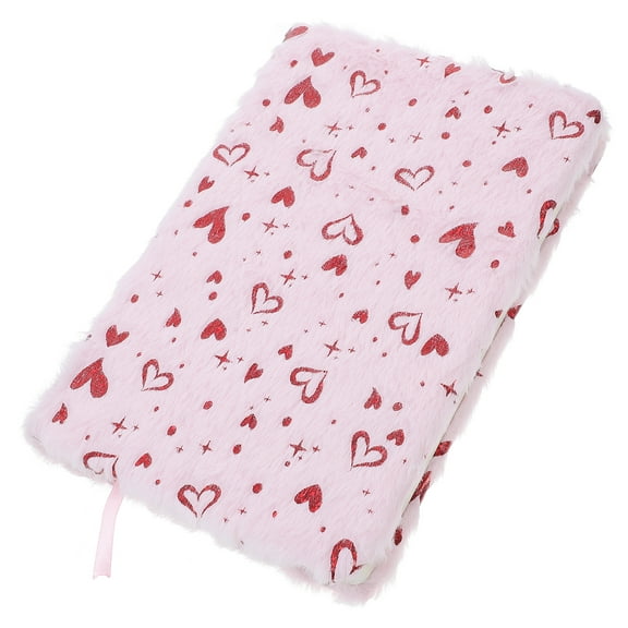 Daily Use Journal Pad Adorable Notebook Writing Book Multi-Function Diary Book Valentines Themed Notebook Fluffy Journal Book Note Supply
