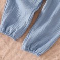 thumbnail image 7 of Glisme Boys Clothes Long Sleeve Outfits Tops Pants Round Neck Solid Color 2 Pieces Set Relax Fit Toddler Playsuit Blue, 7 of 7