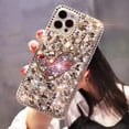 thumbnail image 4 of Glitter Bling Case for iPhone 15 Pro Max,Cute Luxury 3D Heart Crystal Rhinestone Diamond Gems Sparkle Shiny Women Girls Clear Bumper Protective Phone Case for iPhone 15 Pro Max 6.7 inch (Red), 4 of 4