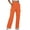 Orange, variant on EDFBUYKRS Female Women Pants Casual Womens Tall Pants 32 Inseam Womens Daily Home Outdoor Elastic Waist Side Pockets Trousers Casual Workout Trousers Cargo Pants S