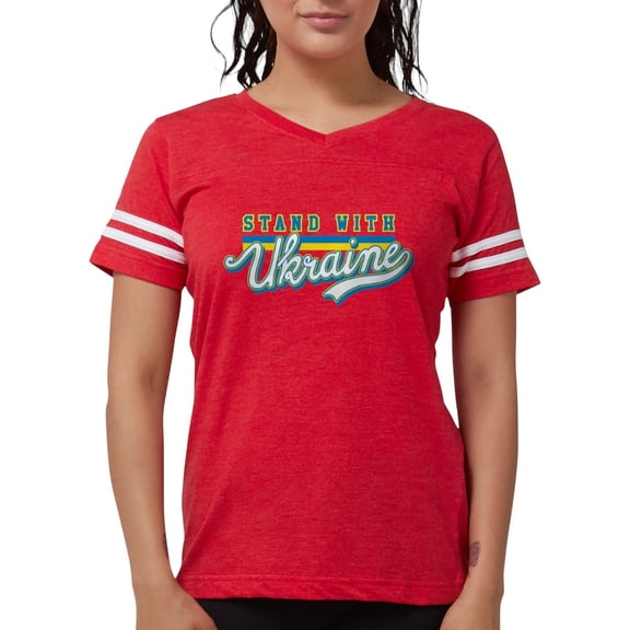 CafePress - STAND WITH UKRAINE T Shirt - Womens Football Shirt