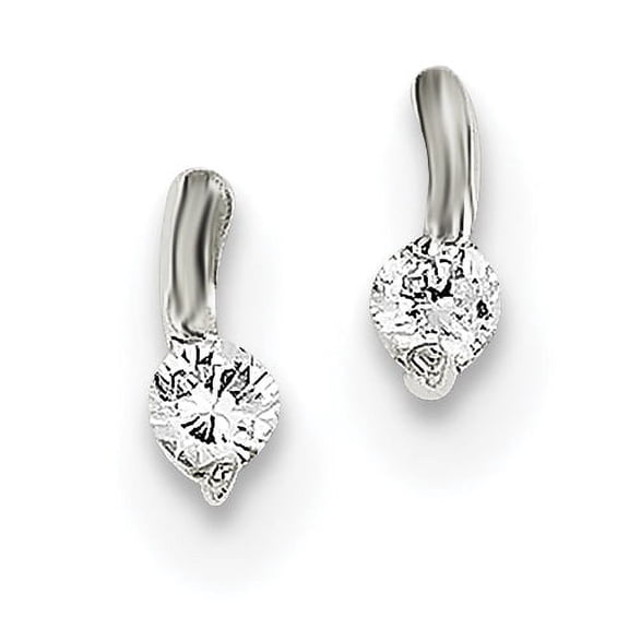 Primal Silver Sterling Silver Cubic Zirconia Post Earrings