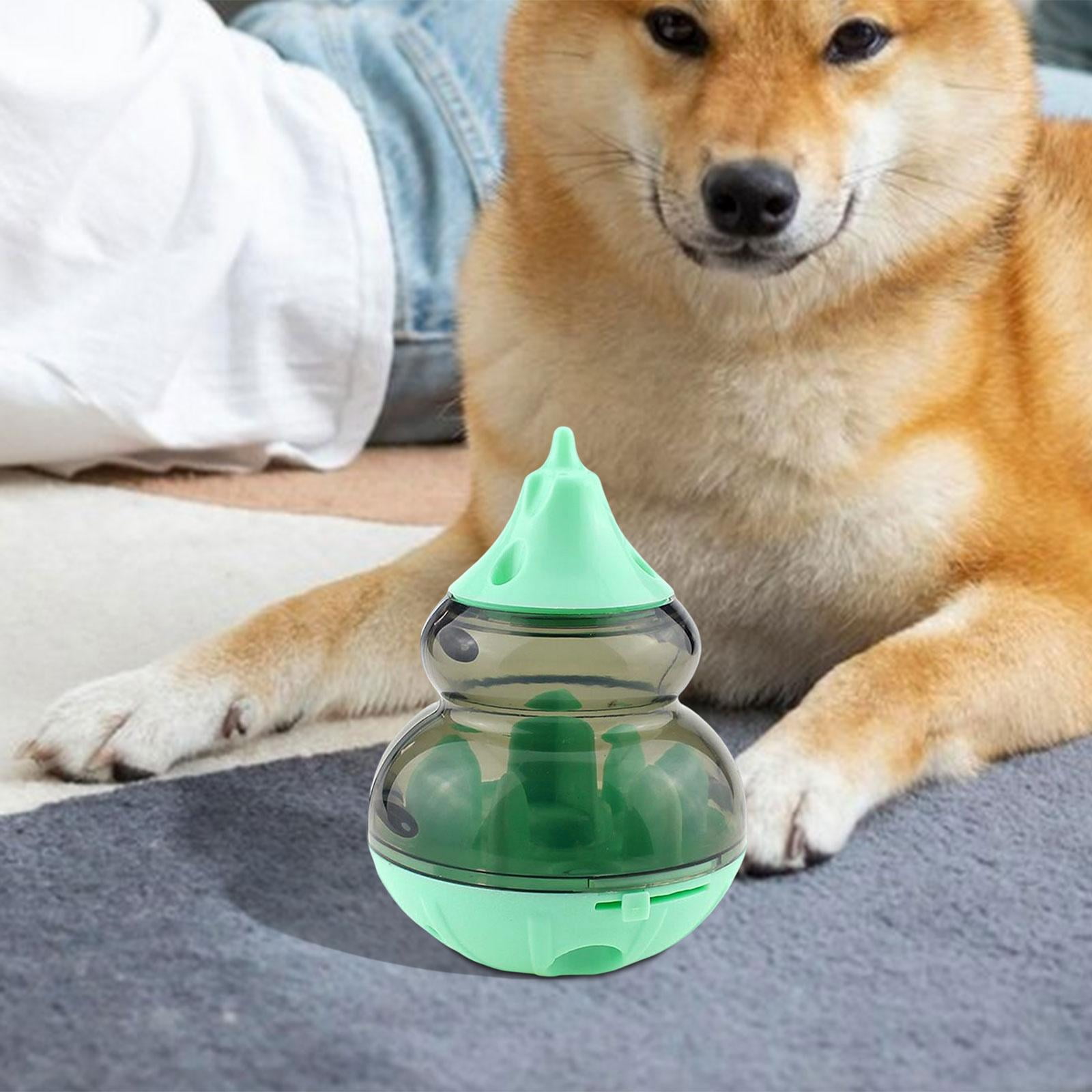 treat Toy Tumbler Ball, Pets Tumbler Leaking Food Toy Dog Puzzle Toy, Food Puzzles Ball for Dogs treat Ball for Slow Eating Pets Green