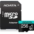 thumbnail image 2 of ADATA - Tarjeta de Memoria microSDXC/SDHC UHS-I (256 GB, con Adaptador, C10, U3, V30, 4K, A2, Micro SD, AUSDX256GUI3V30SA2-RA1), 2 of 4