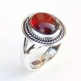thumbnail image 5 of Red Garnet Ring, Oval Shape Gemstone, January Birthstone, Oxidized Ring, Healing Crystal Ring, 925 Sterling Silver Ring, Statement Ring*****, 5 of 6