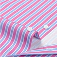 thumbnail image 4 of Mens Casual Striped Dress Shirts Stylish Long Sleeve Slim Fit Button Down Classic Shirt, Pink, Size XXXL, 4 of 7