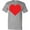 AC-Heather Grey, variant on Inktastic Red Heart T-Shirt