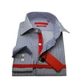 thumbnail image 2 of DTI GV Executive Mens Dress Shirt Cotton Spread Collar White Blue Striped Blue White, 2 of 2