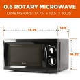 thumbnail image 5 of Commercial Chef CHM660B 0.6 cu. ft. Microwave Oven, 600 Watt Counter Top Rotary, Black, 5 of 6