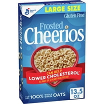 Frosted Cheerios Crunchy Large Size Cereal, 13.5oz, Gluten Free, Shelf Stable, Cardboard Box, New