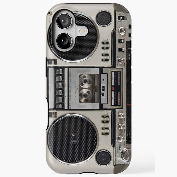 Vintage 80s Boombox Music Ghettoblaster Art iPhone Case 17 11 12 13 14 15 16 Pro Max