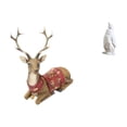 thumbnail image 1 of Estatua de pingüino reno, escultura de alce, adorno de mesa, figura de ciervo, artesanía coleccionable, animal decorativo de resina para sala de estar, 1 of 8
