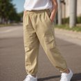 thumbnail image 2 of Gibobby Boys Pants Toddler Boy Pants Joggers Sweatpants For 12 18Months 2T 3T 4T 5T Kids Boys Soft Casual Cargo Pants With Drawstring Boys School Pants Toddler Sweatpants(1-2 Years,Khaki), 2 of 6