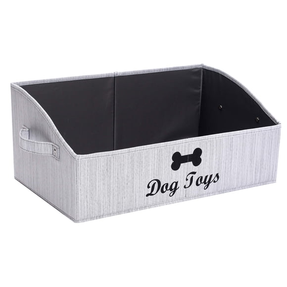 Cesta de almacenamiento Morezi para juguetes para perros, color gris, 50 cm x 28 cm x 21 cm
