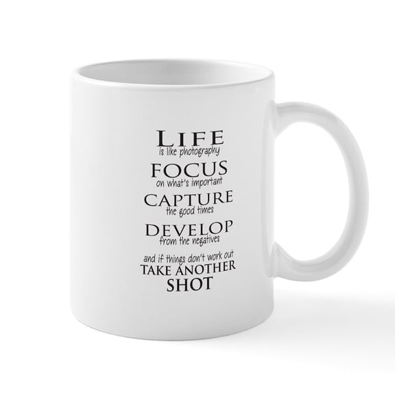 CafePress - Life Is Like Photography Mugs - 11 oz Ceramic Mug - Novelty Coffee Tea Cup