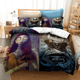 thumbnail image 3 of Disney-funda nórdica pesadilla antes de Navidad con funda de almohada, juego de cama Jack y Sally, 3D, Calavera, dibujos animados, adultos, niños, decoración de dormitorio, 3 of 5