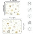 thumbnail image 3 of Winter Snowflake White Dish Drying Mat for Kitchen Countertop 16x18 Christmas Snow Golden Xmas Small Drying Mat Reusable Quick Dry Dish Sink Mats Easy Clean Decorative Essentials, 3 of 7