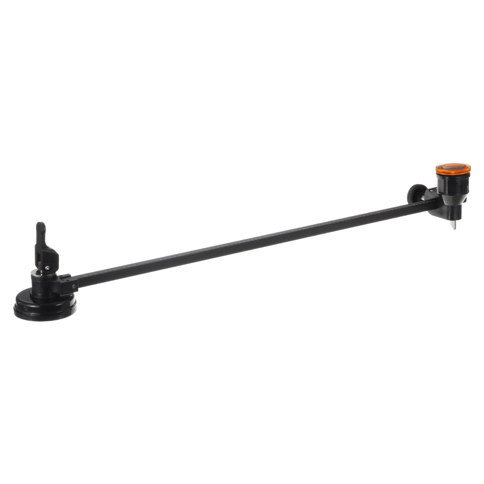 Oil-Filled Circular Glass Cutter 1.6"-19.7" Adjustable with Suction Cup for Glass, Black