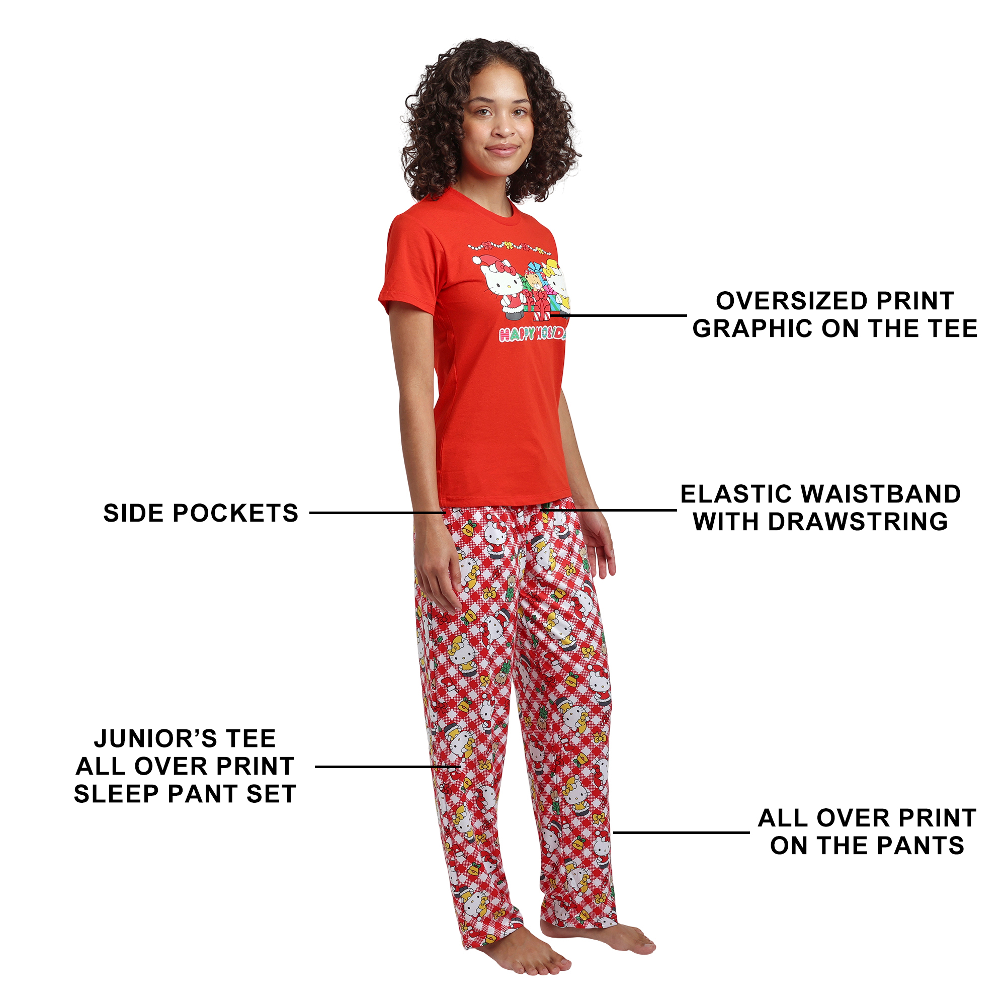 Hello Kitty Happy Holidays Women's Sleep Set-XL