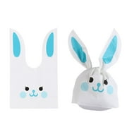 50PCS Gifts Bunny Ear Storage Pocket Rabbit Cookie Bags Candy Bag Biscuit Package Easter Rabbit 9