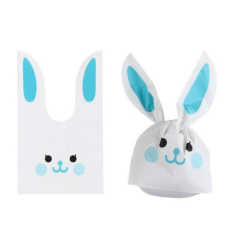 50PCS Gifts Bunny Ear Storage Pocket Rabbit Cookie Bags Candy Bag Biscuit Package Easter Rabbit 9