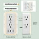 thumbnail image 4 of Cargador de pared USB, protector contra sobretensiones Super Electro, 6 enchufes, 4 of 6