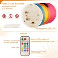 thumbnail image 4 of Electronic Candles Light Combination 3x5In, 3x4In Flameless Candles Plastic Festive Decoration Party Christmas Decoration Sunset Coconut, 4 of 7