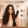thumbnail image 6 of Berlaney Ionic Hair Straightener Brush - 5 Temp Adjust, Heat Protect Ceramic, Fast Heating Dual Voltage for Women Home Salon, Black, 6 of 10