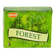 HEM Incense Forest 10pk Cones Go Deep Into the Breathing Power of Earth Trees to Create Special Atmosphere in Home Create Relaxing Atmosphere Into Your Home Prayer Meditation (Best Incense For Deep Meditation)