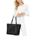 thumbnail image 3 of MICHAEL Michael Kors Women's Nylon Solid Print Signature Tote Handbag, Navy Multi, 3 of 3