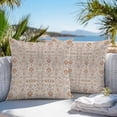 thumbnail image 5 of Outdoor Pillow Covers 26 x 26 Inches, Vintage Boho Waterproof Throw Pillow Cover Set of 2, Retro Southwestern Ethnic Mexican Floral Decorative Square Cushion Covers for Patio/Tent/Couch/Garden, 5 of 7