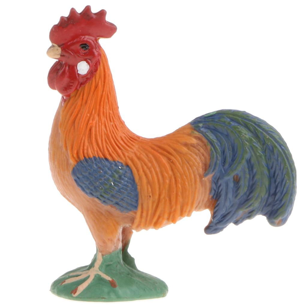 Details about   2'' Lifelike Plastic Gallic Rooster Farm Animal Model Figure Figurine Kids 