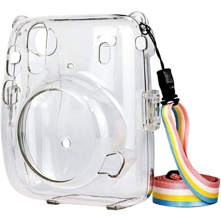 UPC: 0649754508204 | Fuji Mini 11 clear transparent camera case with rainbow strap