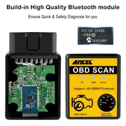 Ancel ELM327 V1.5 OBD2 Auto Bluetooth Diagnostic Scanner Tool Car for Android