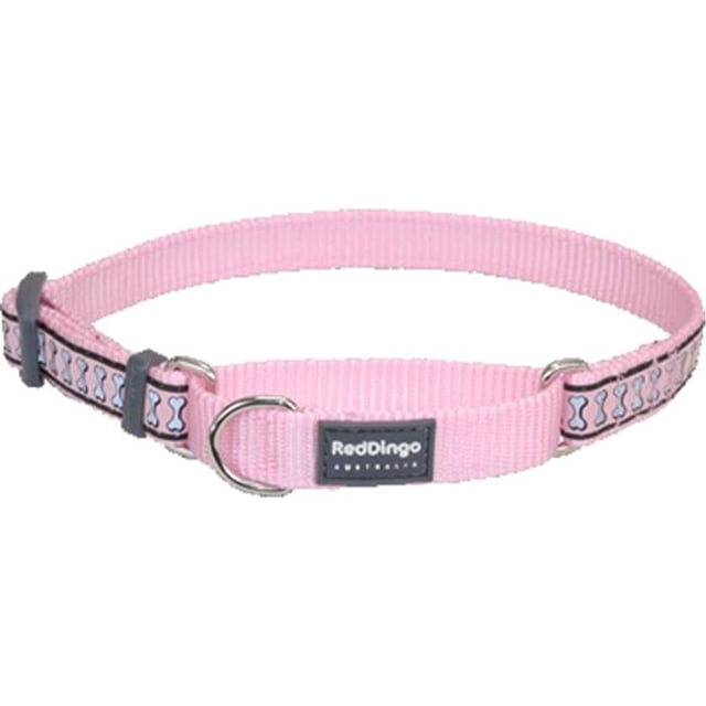 Martingale Dog Collar Reflective Pink, Medium
