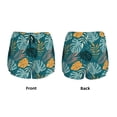 thumbnail image 5 of Xecao's Tropical Leaves for a double-layer running short for women, perfect for gym, tennis, and more, featuring a convenient pocket., 5 of 9
