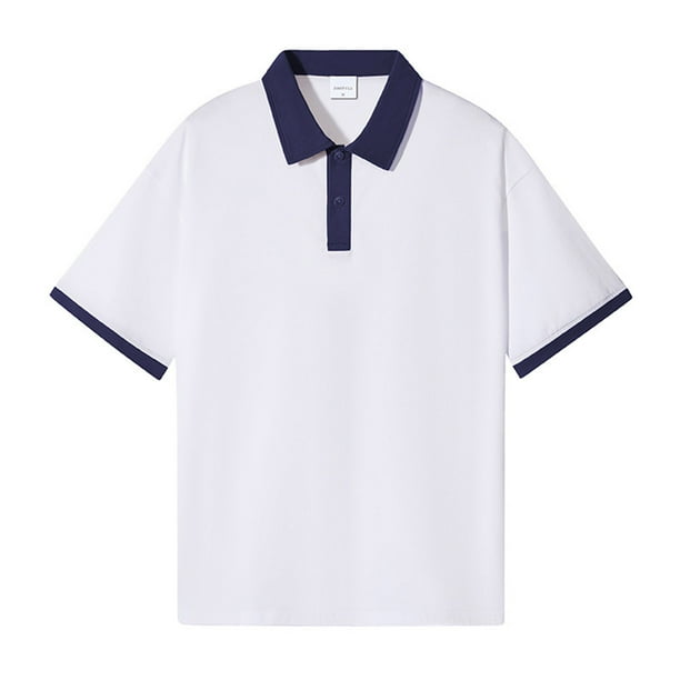 Fiudx Ofertas y Liquidaciones Camiseta de Manga Corta con Botones y Hombros Descubiertos para Mujer, Blusa Holgada de Color En Contraste