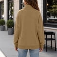thumbnail image 5 of Cmfcve Women's Fleece Sweatshirts 1/4 Zip Collared Pullover Tops Fall Casual Daily Long Sleeve Shirts with Pockets, 5 of 8