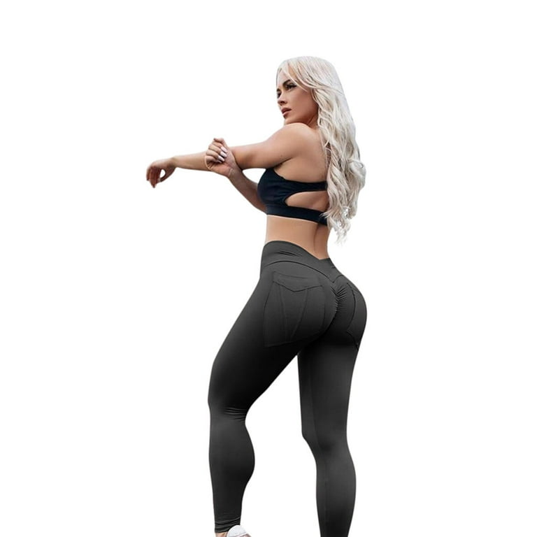 MRULIC yoga pants Women HighWaisted Sexy Skinny Leggings Sport
