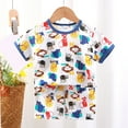 thumbnail image 2 of JUMEYU Pajamas Kids Boys Snug-Fit Cotton Pajama Sleepwear Sets 5T 6T (Blue,5-6 Years), 2 of 4