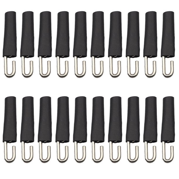 20x Clip rápido giratorio tubo termorretráctil conector a presión de pesca (negro 10mm) Tmvgtek pescar