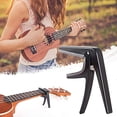 thumbnail image 1 of Guitar Capo – Lightweight One-Handed – Fits Acoustic, Electric, Classical, Ukulele, Mandolin & Bass – Essential Accessory – Black, 1 of 7