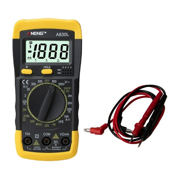 Ampèremètre Numérique LCD Voltmètre Ohmmètre Multimètre Volt AC DC Testeur